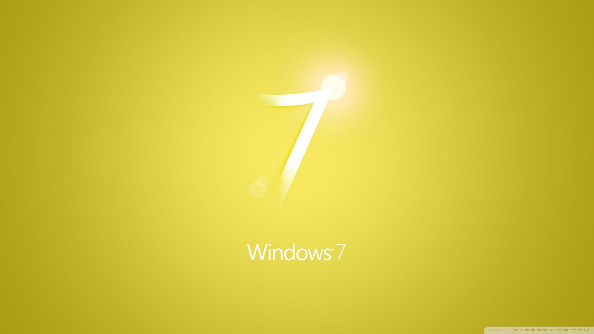 Windows 7 Yellow_00440257 Yellow Color HD Free Wallpaper