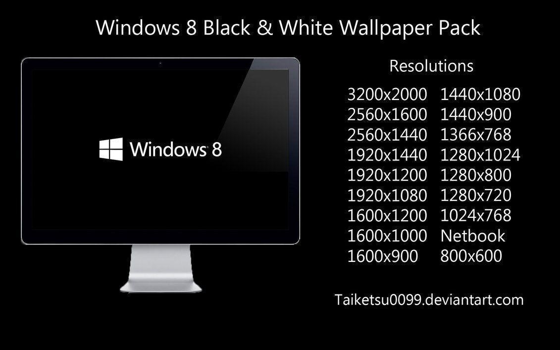 Windows 8 Black and White Wallpaper