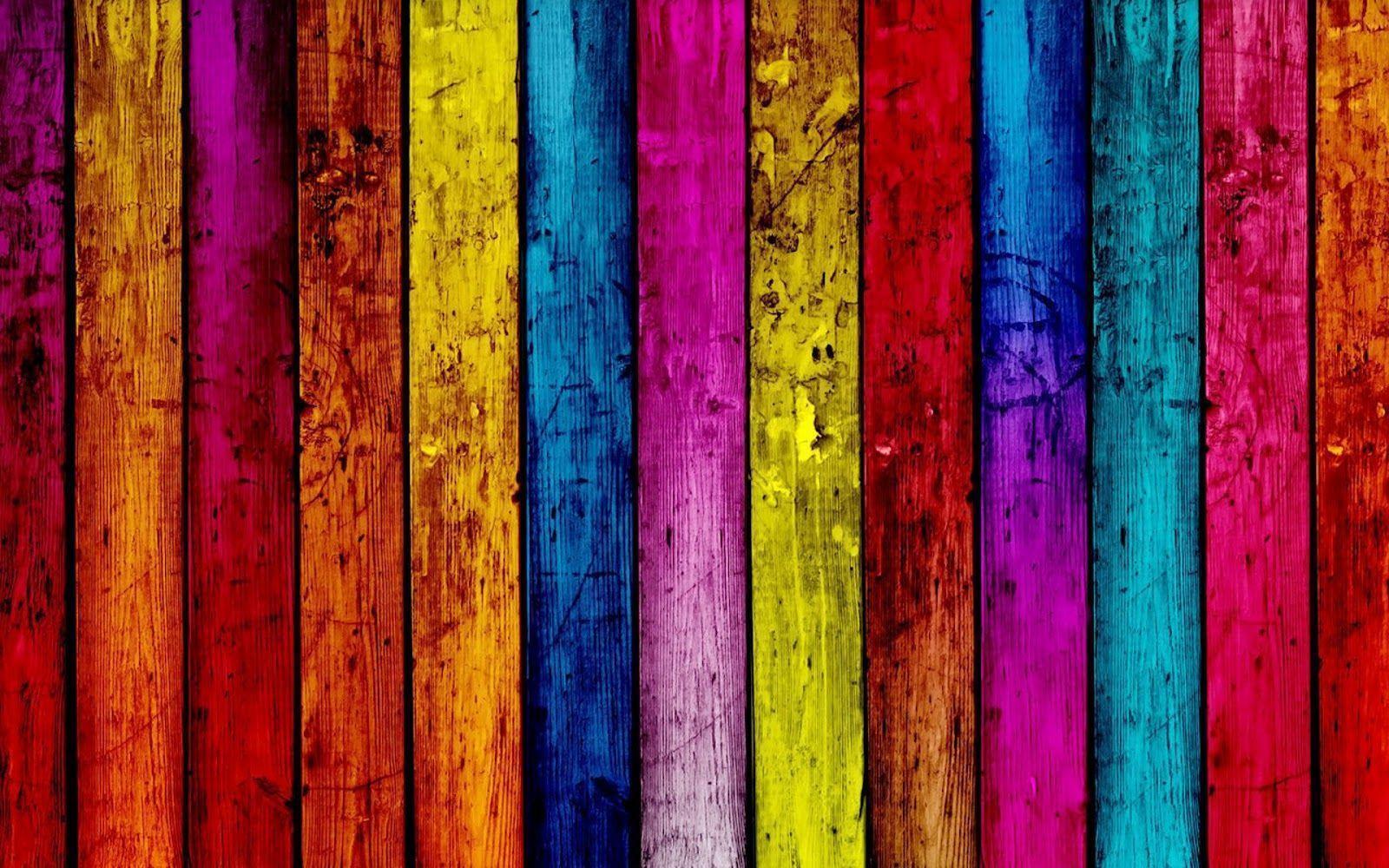 Wood Texture Rainbow Colors Wallpaper Wide Wallpaper