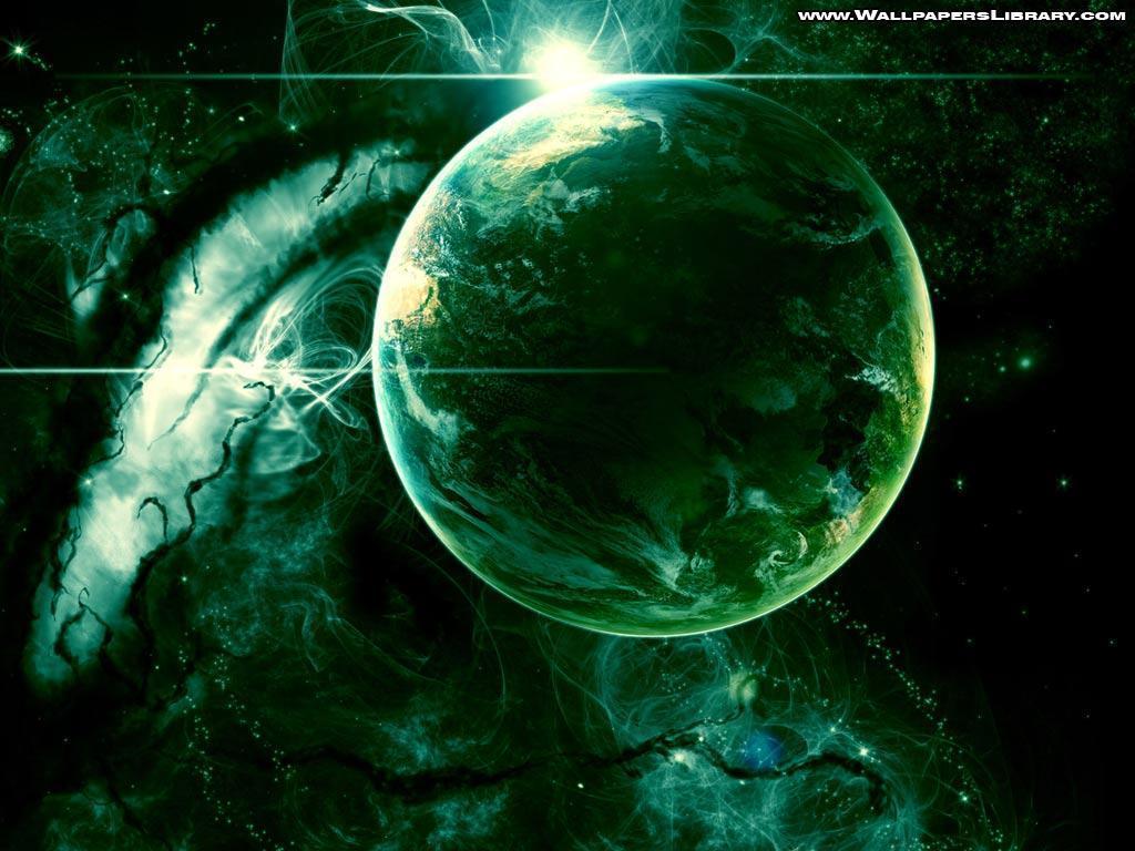 green planet wallpaper / space background