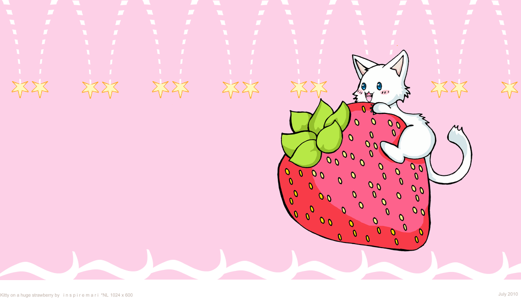 Pink Strawberry Wallpaper