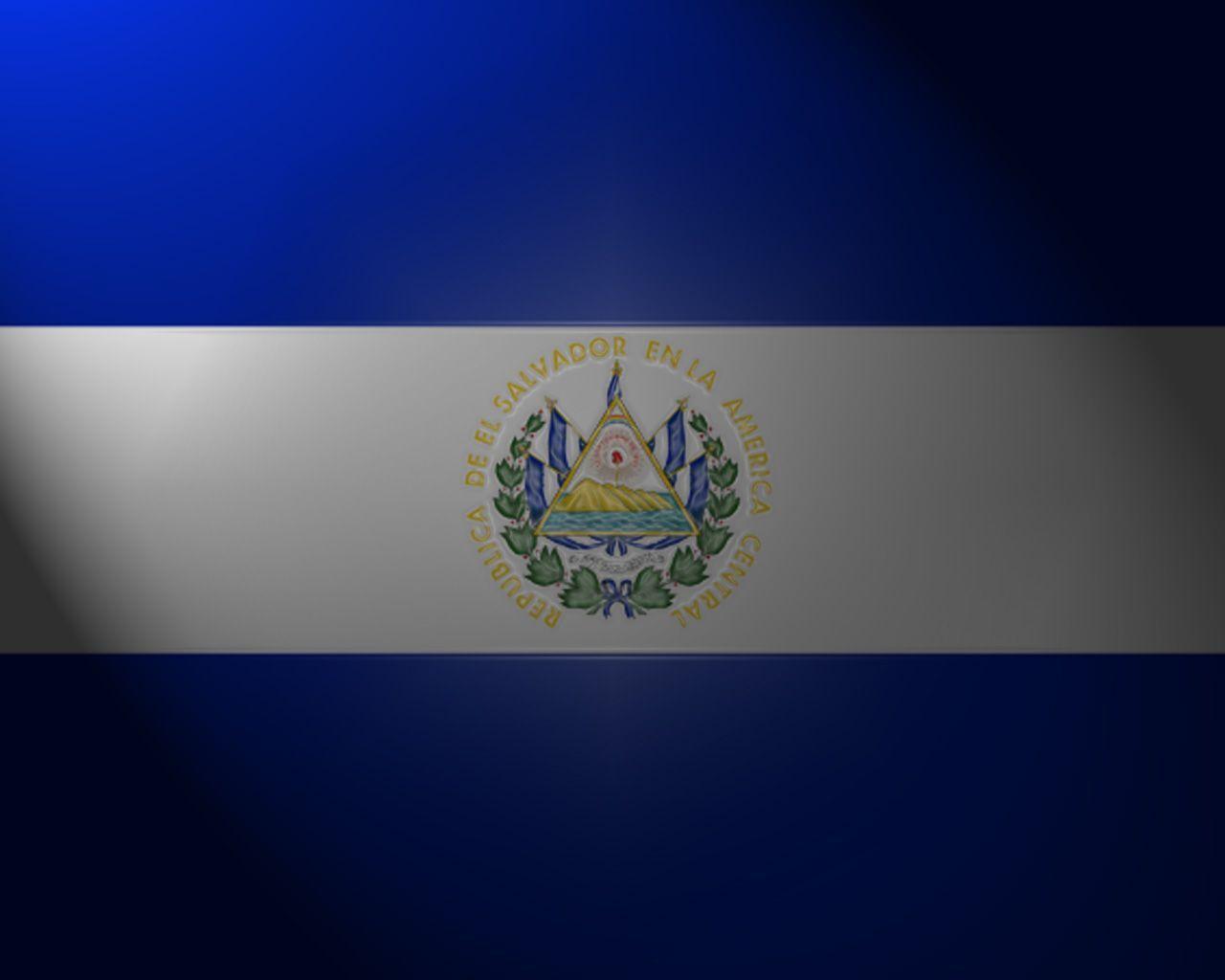 National Salvador Flag Wallpaper