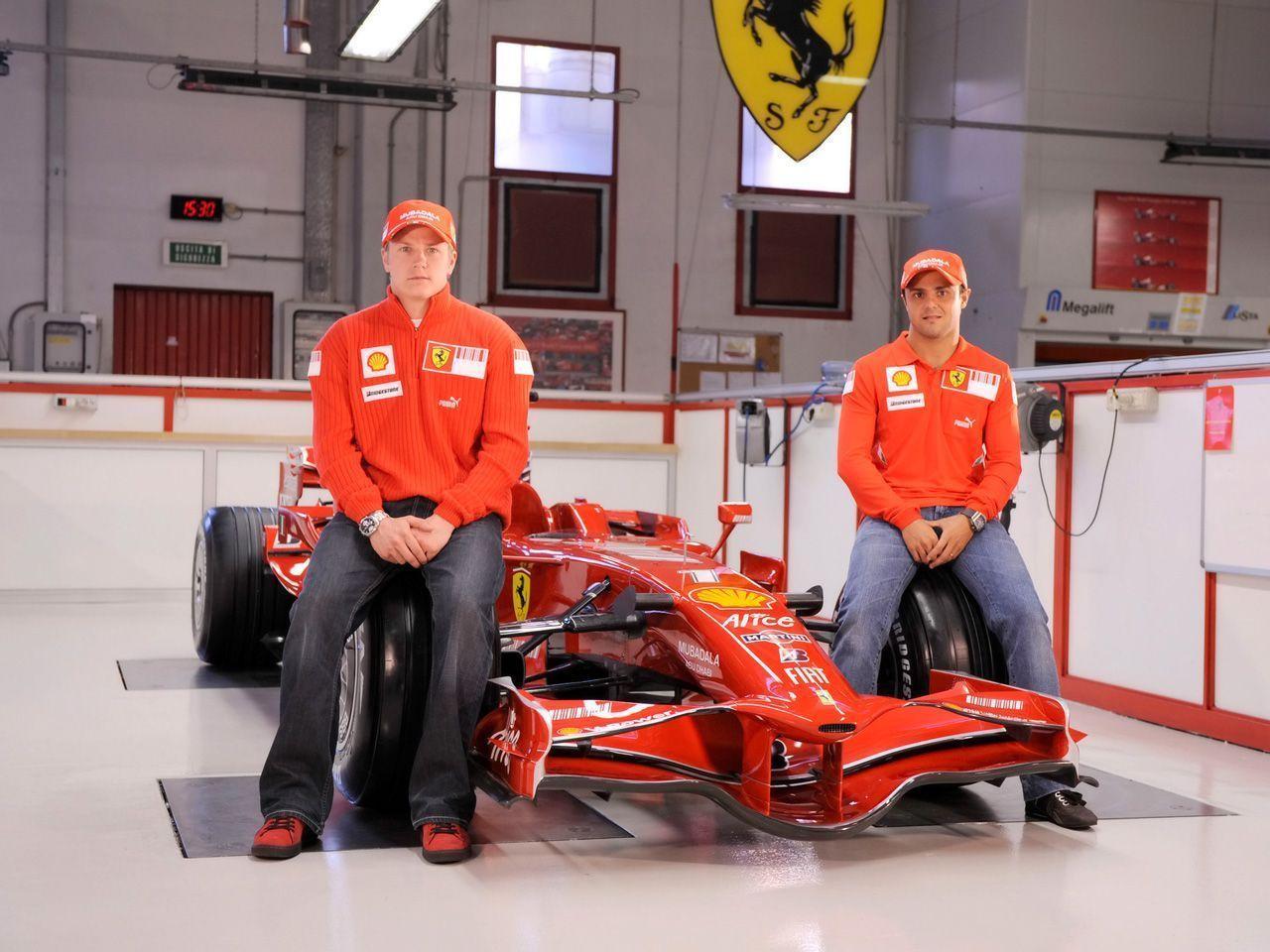 Ferrari F2008 Raikkonen and Felipe Massa