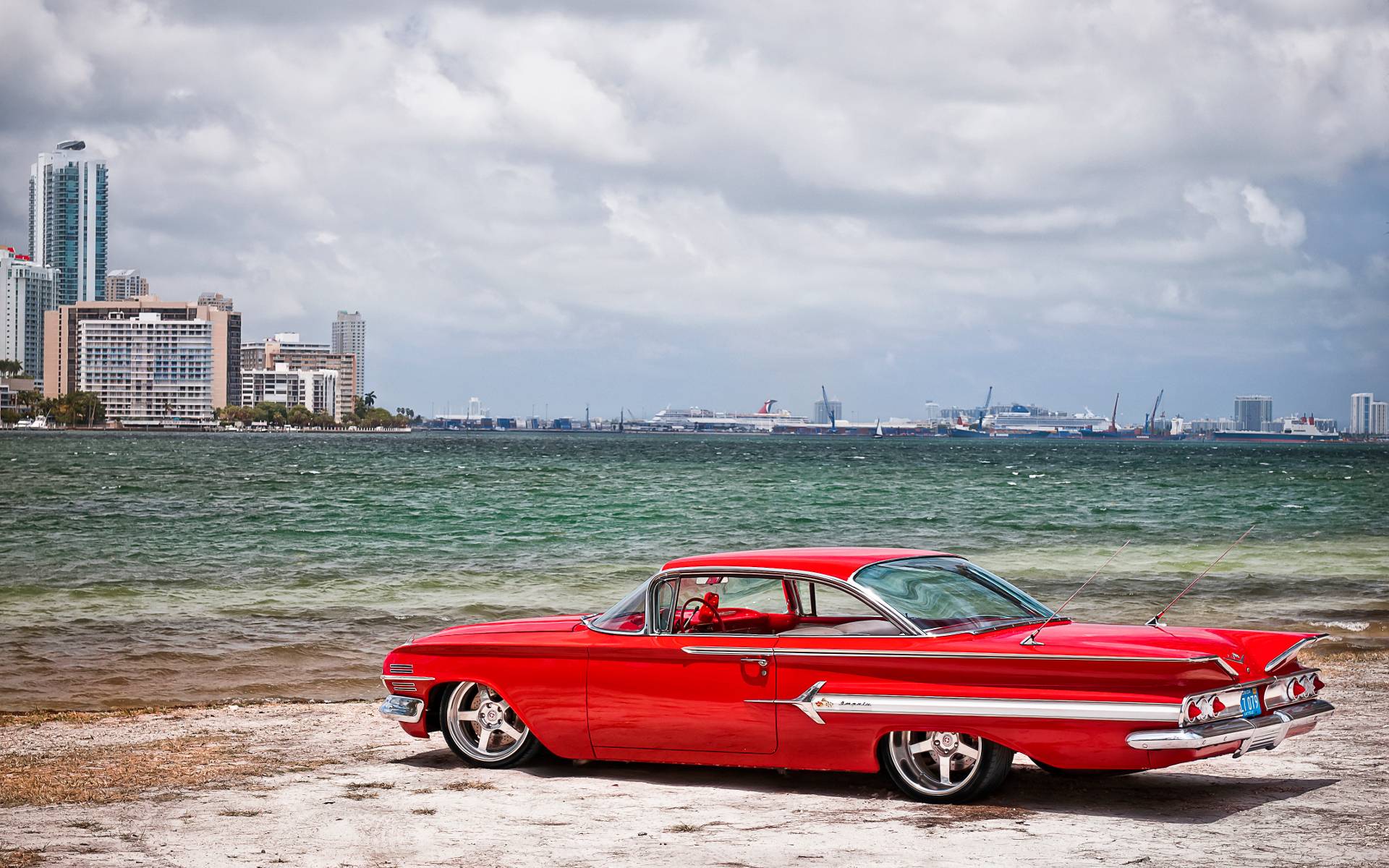 HD Bright Red Chevy Wallpaper