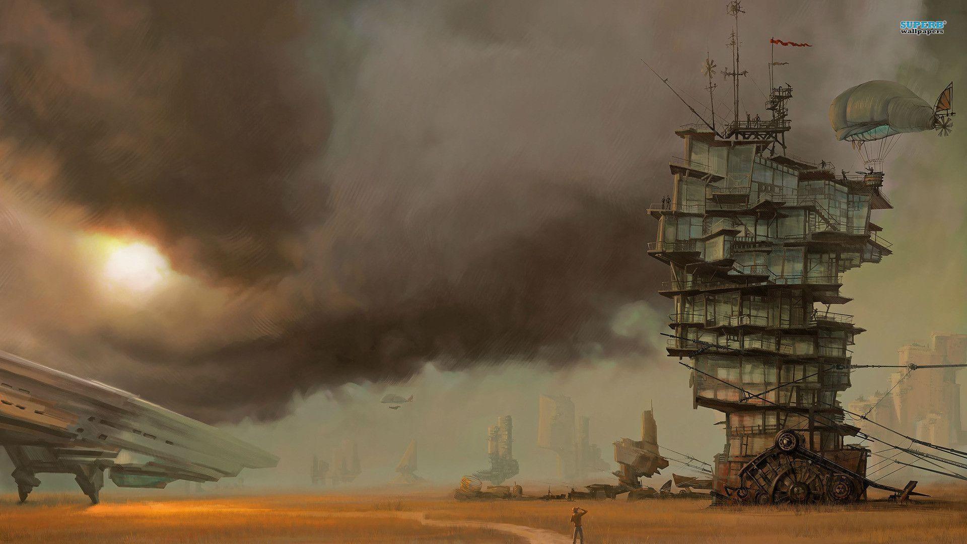 Steampunk building wallpaper wallpaper - #