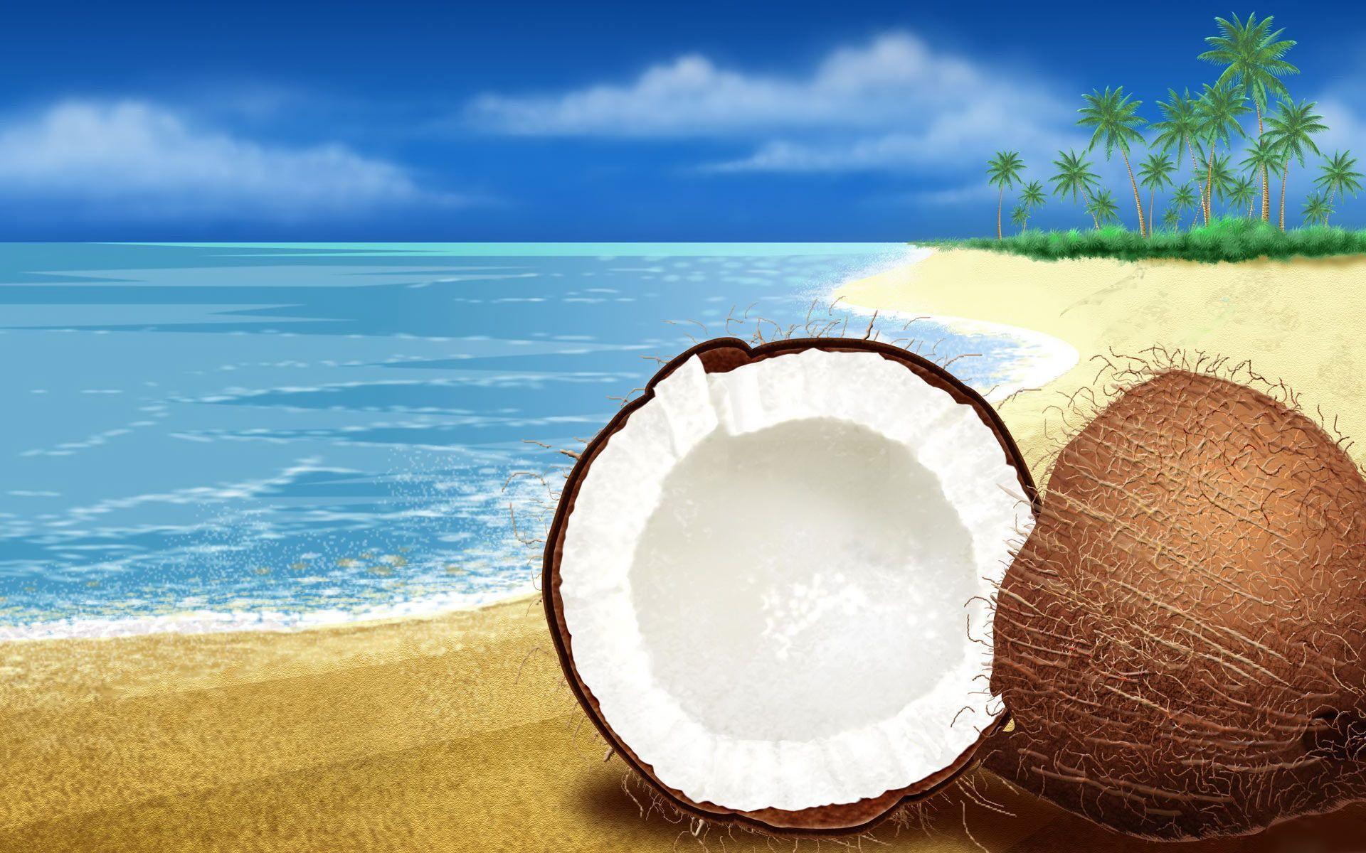 Coconut Beach free windows 7 background Desktop Wallpaper