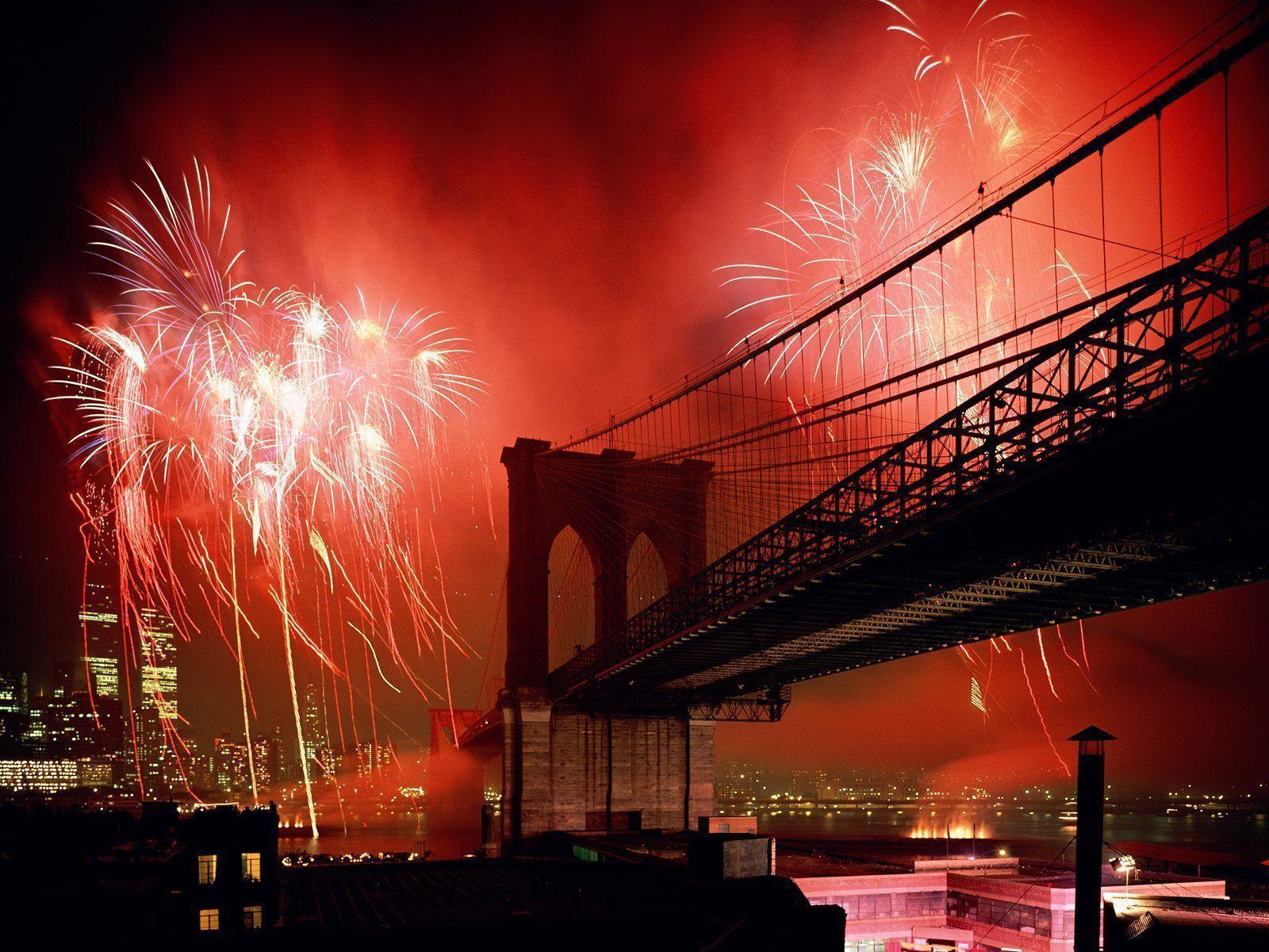 New York City Brooklyn Bridge Celebration Wallpaper. High Quality