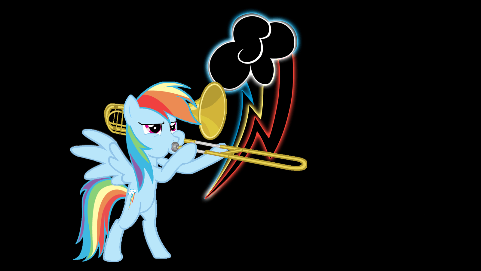 Rainbow Dash and a Bass Trombone