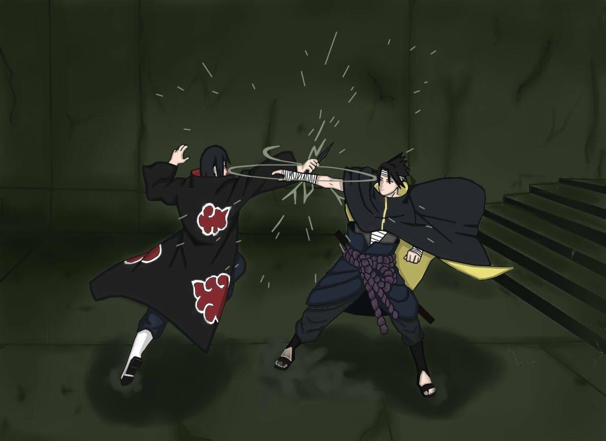 Itachi Vs Sasuke Wallpaper 9562 HD Wallpaper in Anime
