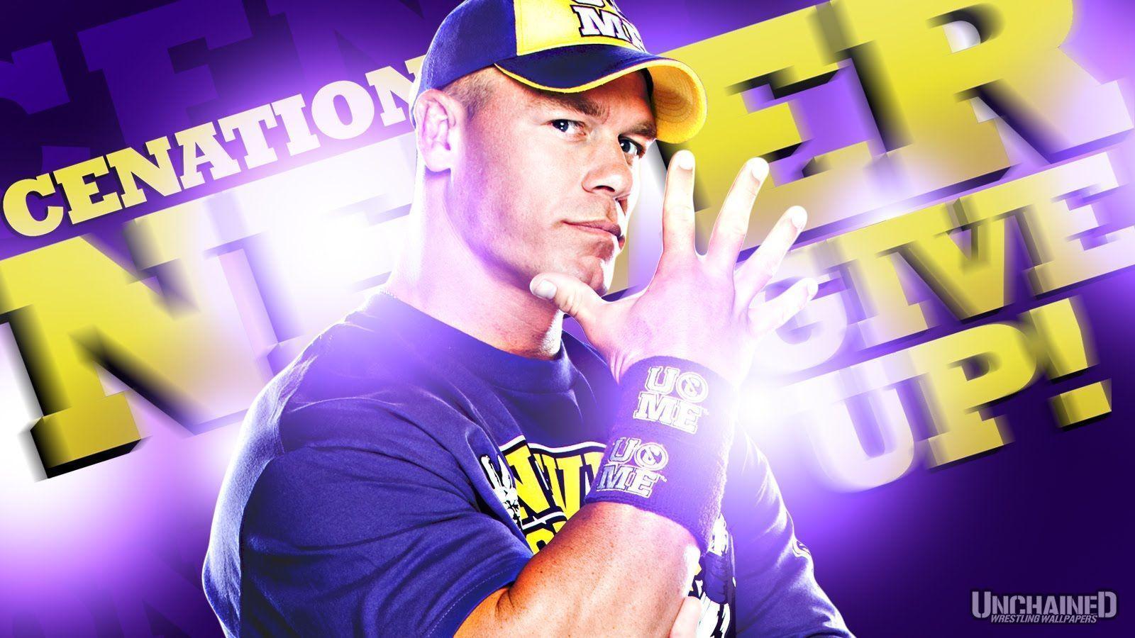 WWE John Cena "Never Give Up!" Wallpaper Unleashed WWE:WWE