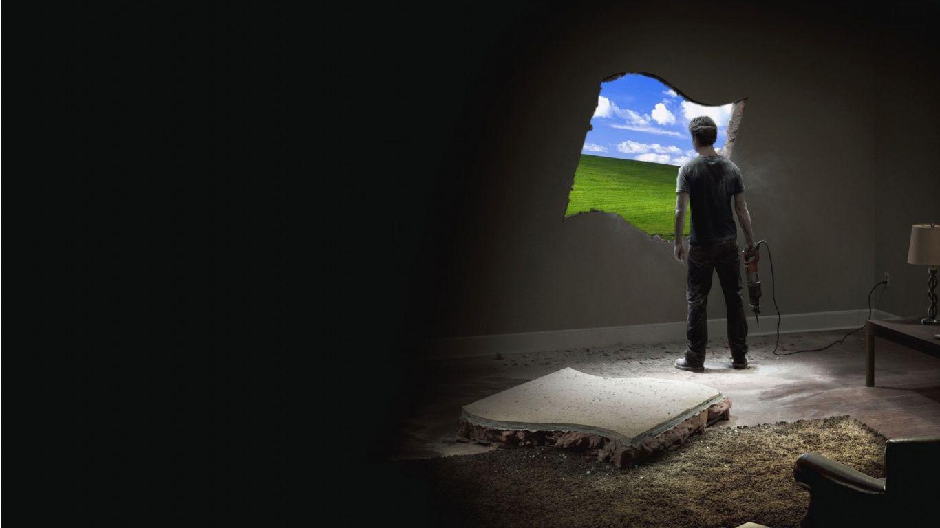 Windows window background in 1366x768 resolution. HD & Widescreen