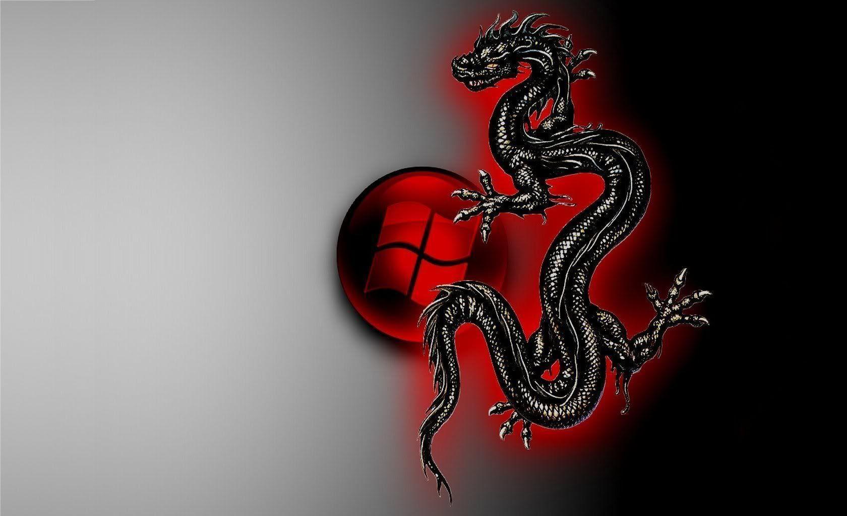 Wallpapers For > Black And Red Dragon Wallpapers