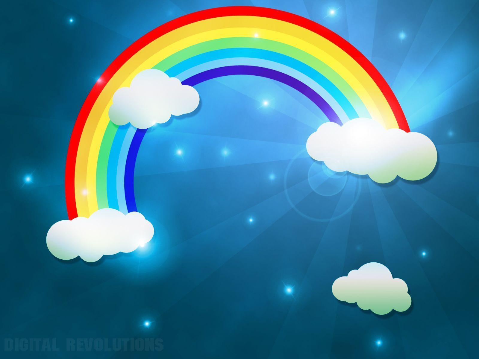 Download wallpaper: Rainbow, Sky, clouds, download photo, desktop