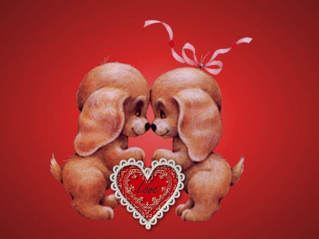 Download Cute Valentines Dogs Wallpaper. Full HD Wallpaper