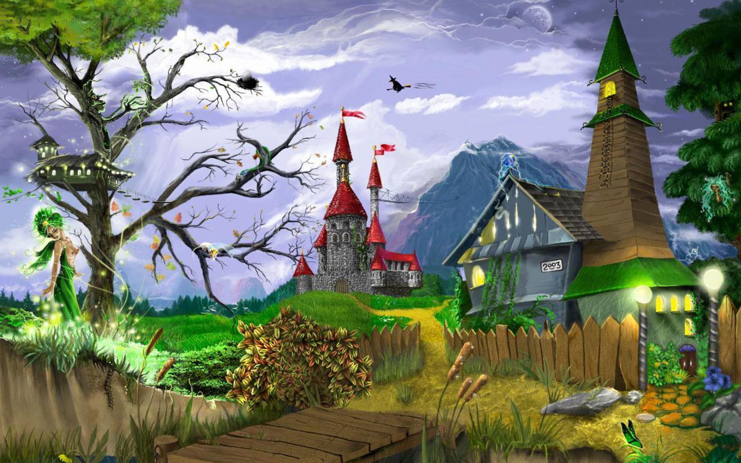 Wallpaper Creative: Beautiful Fantasy Houses 1440x900