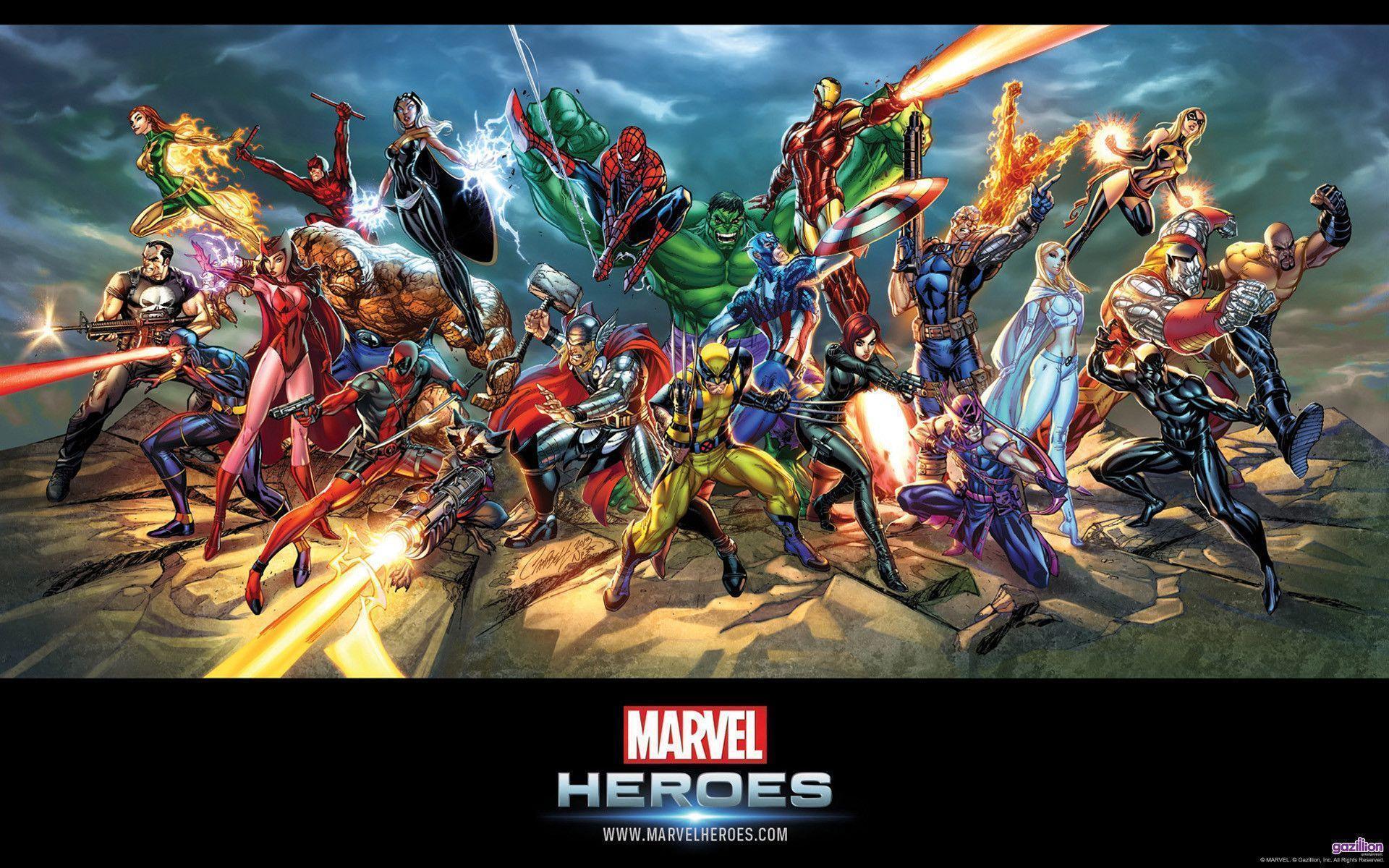 Marvel Heroes Ensemble Wallpaper Representation Heroes 2015