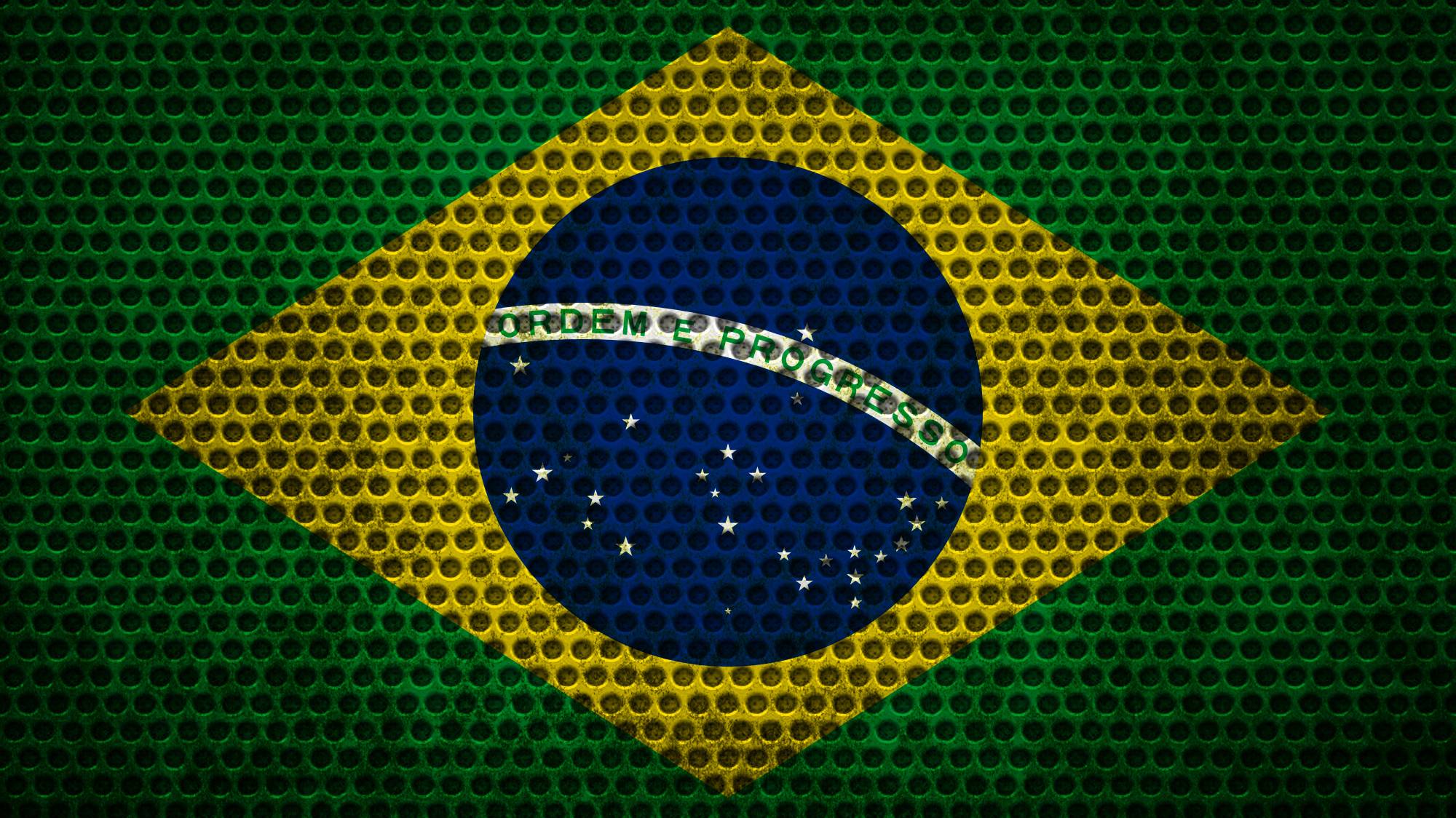 Brazil Flag Art Desktop Wallpaper