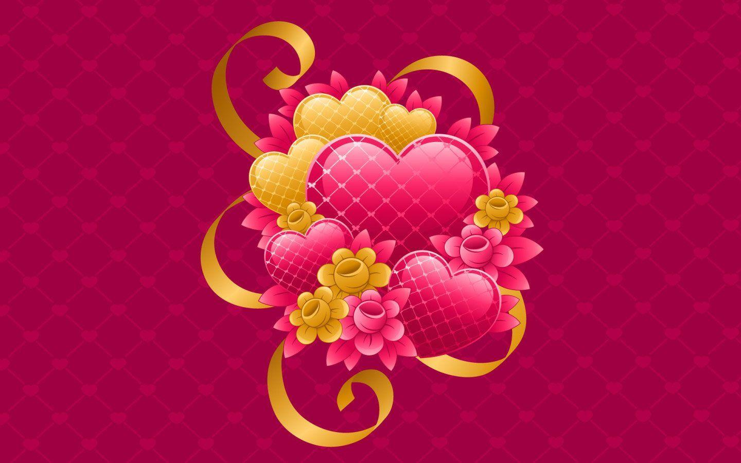 Love Flowers For Valentine day HD Wallpaper. Desktop HD Wallpaper
