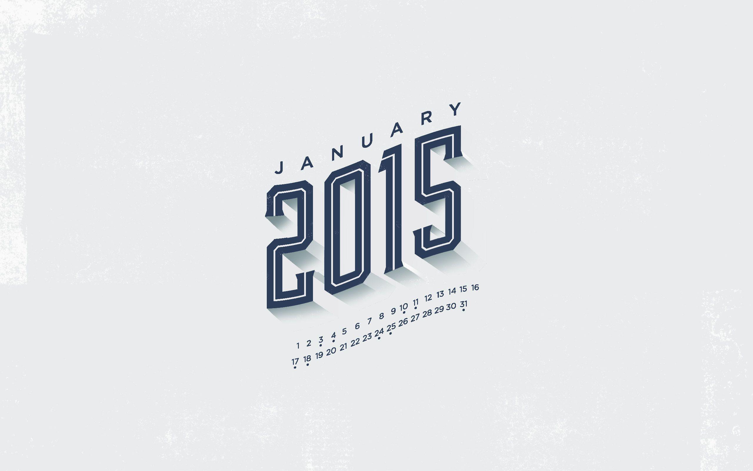 January 2015 Desktop Calendar Wallpaper