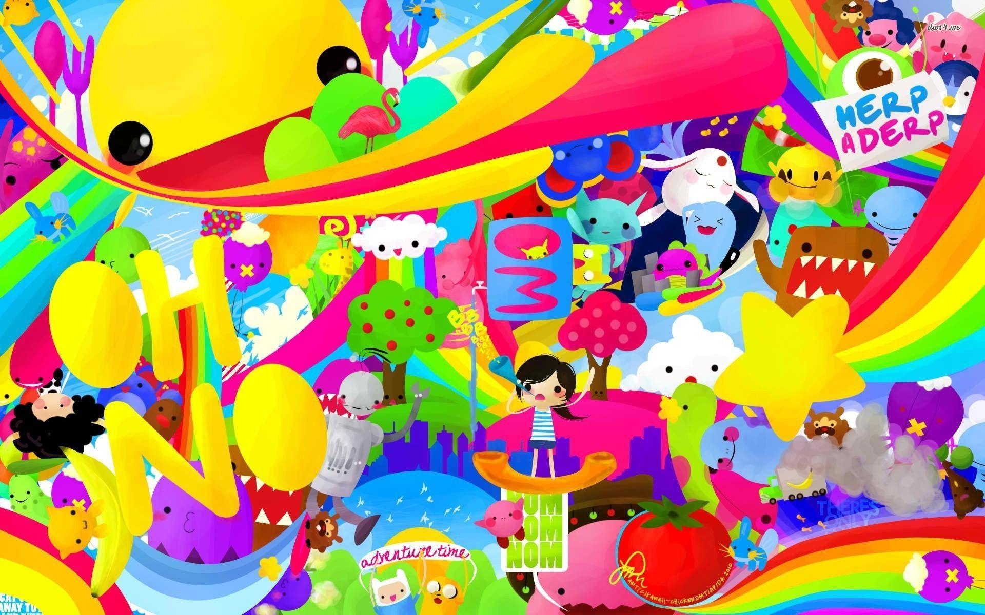 Colorful cartoons wallpaper wallpaper - #