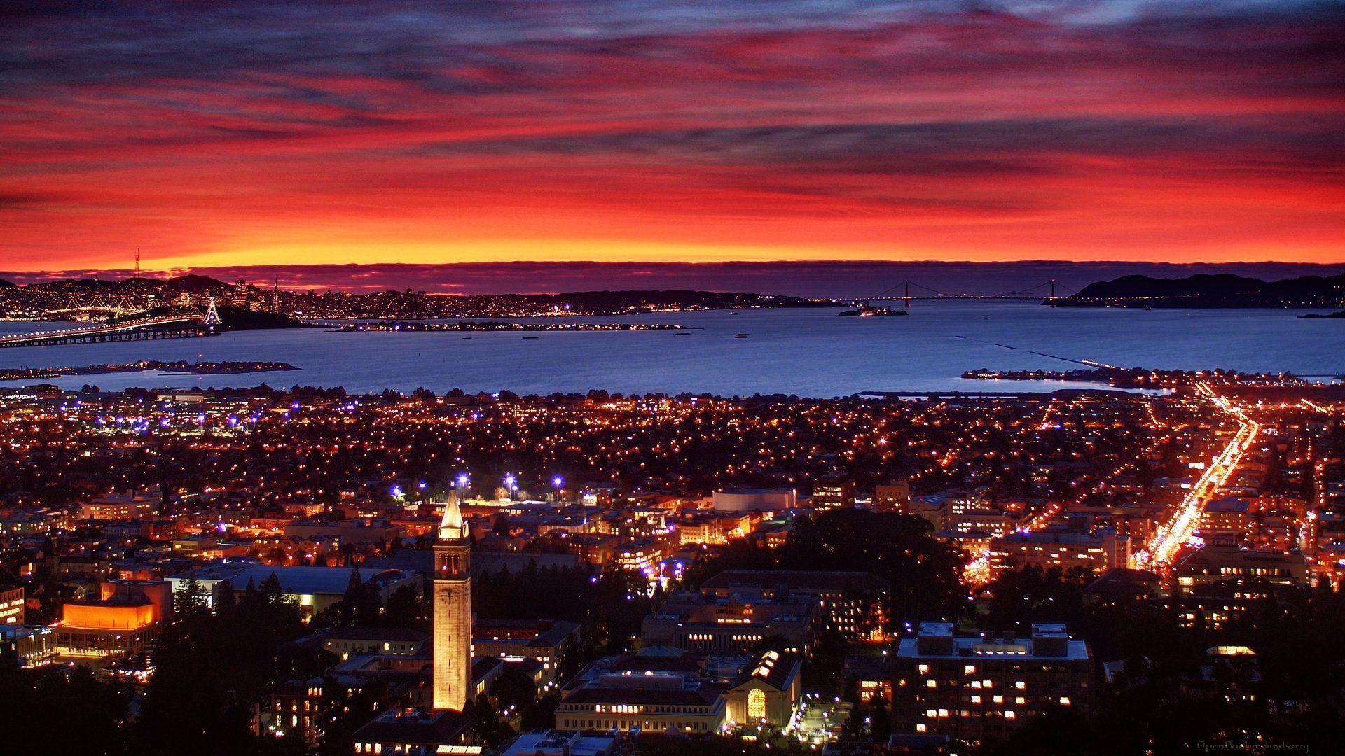 UC Berkeley sunset, California