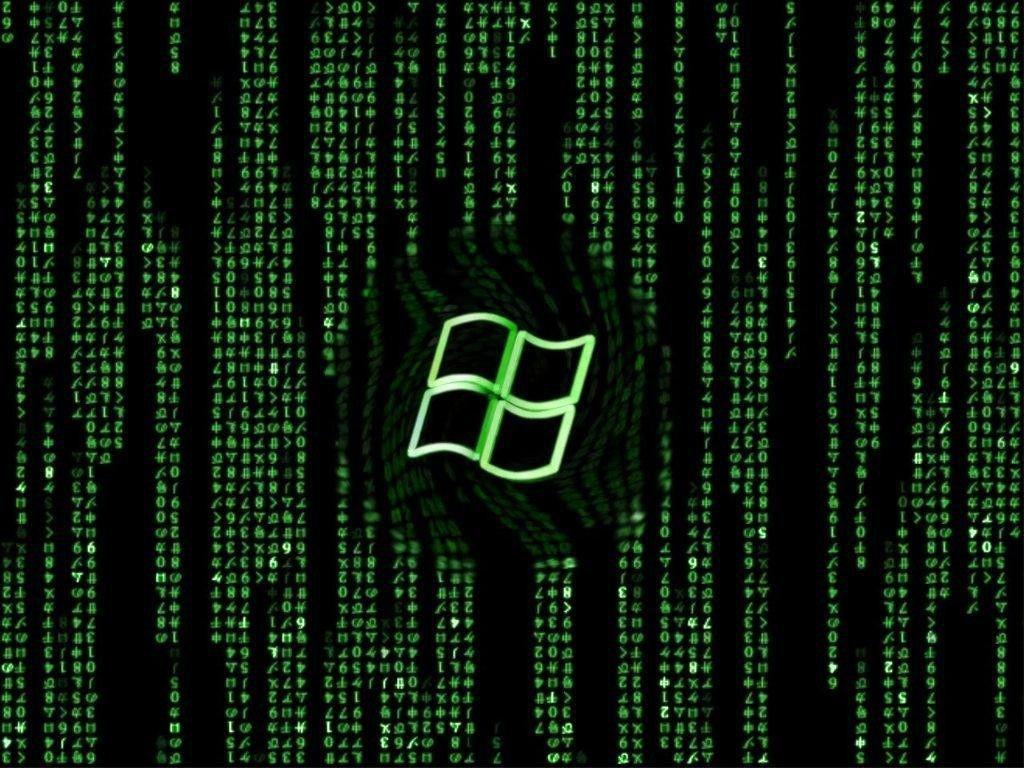 Matrix Wallpaper Windows Logo Wallpaper