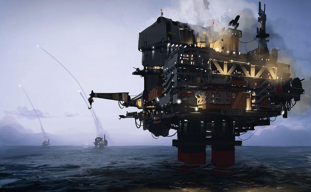 Oil Rig Concept Image Island Mod For Half Life 2