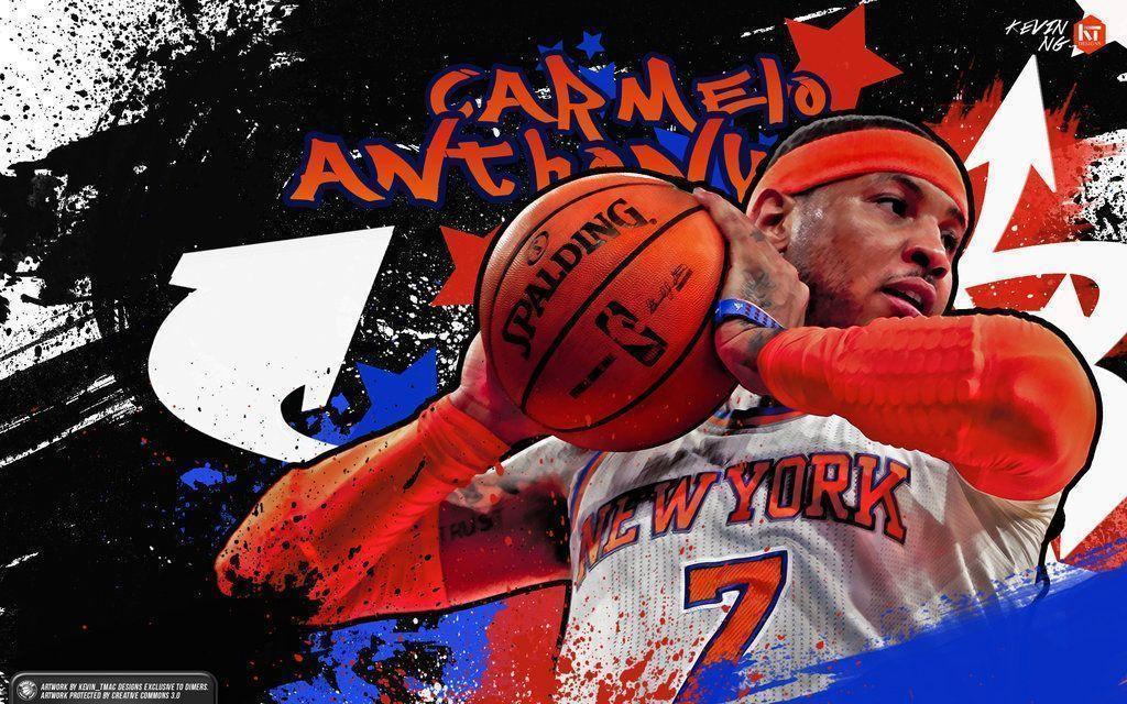 Carmelo Anthony Graffiti Style Wallpaper By Kevin Tmac