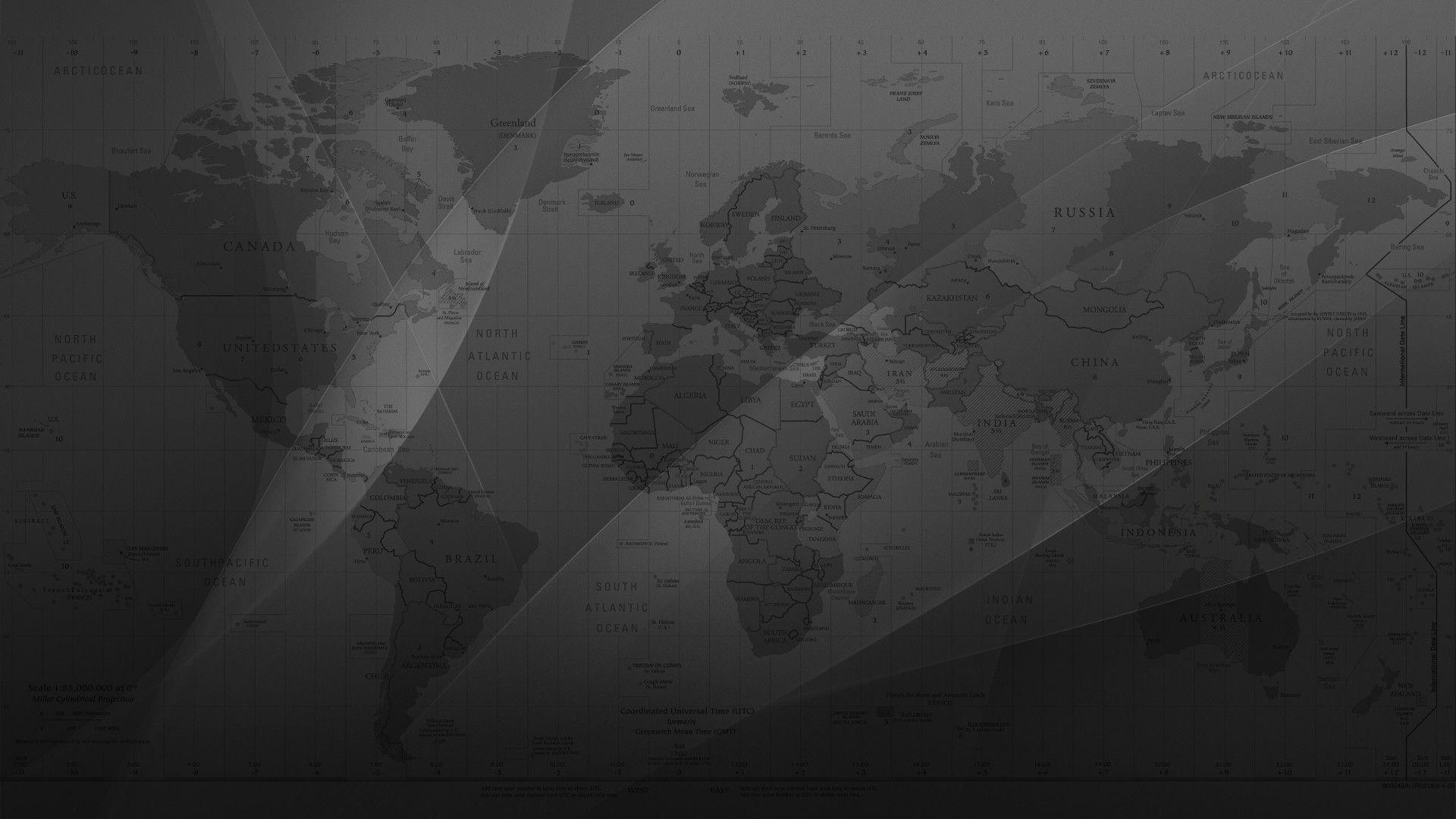 Download Maps Monochrome Wallpaper 1920x1080
