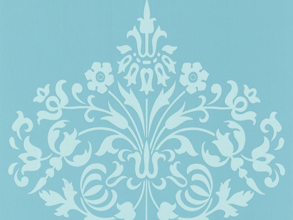 Damask Blue Wallpaper and Background