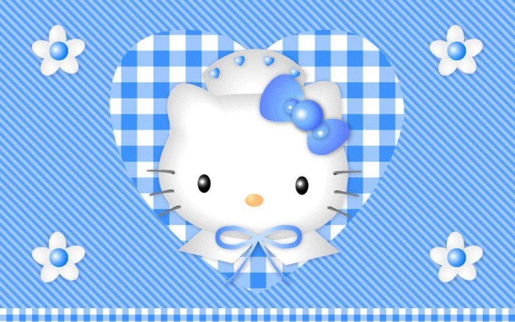 Blue Heart Hello Kitty