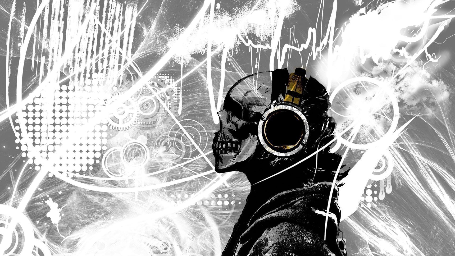 Skulls Music Skull HD Wallpaper
