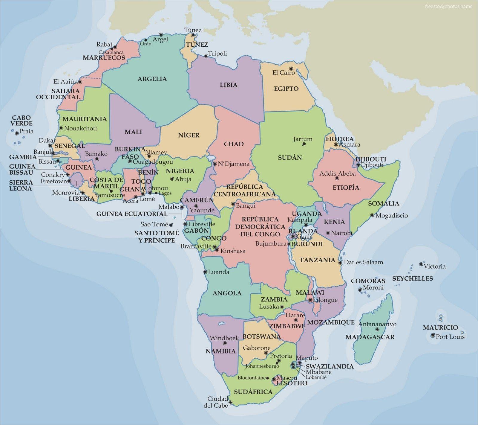 Download of political map of africa image