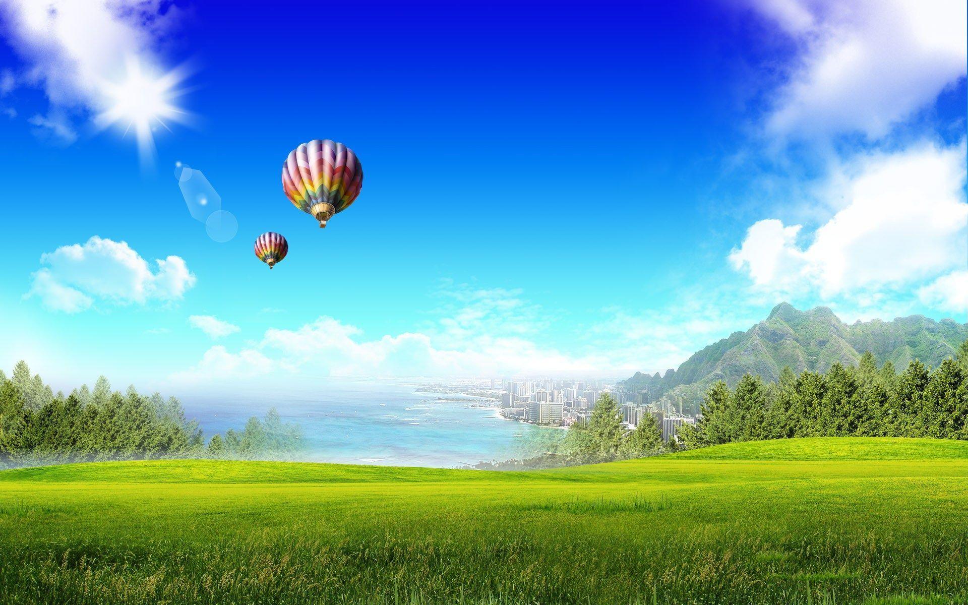 Dreamland Air Baloons Desktop Wallpaper