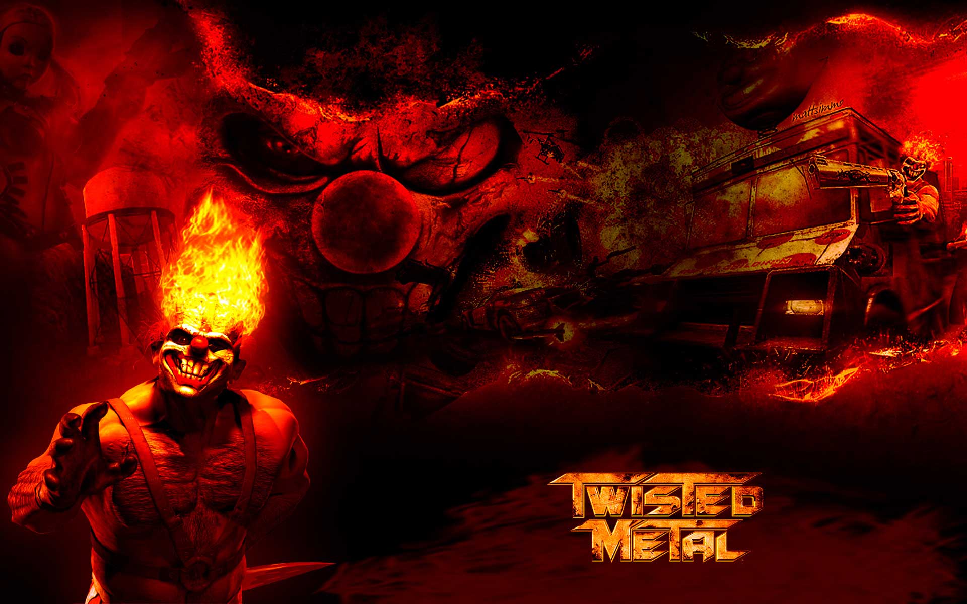 Image tagged in twisted metal,ps1,collection,sweet tooth - Imgflip