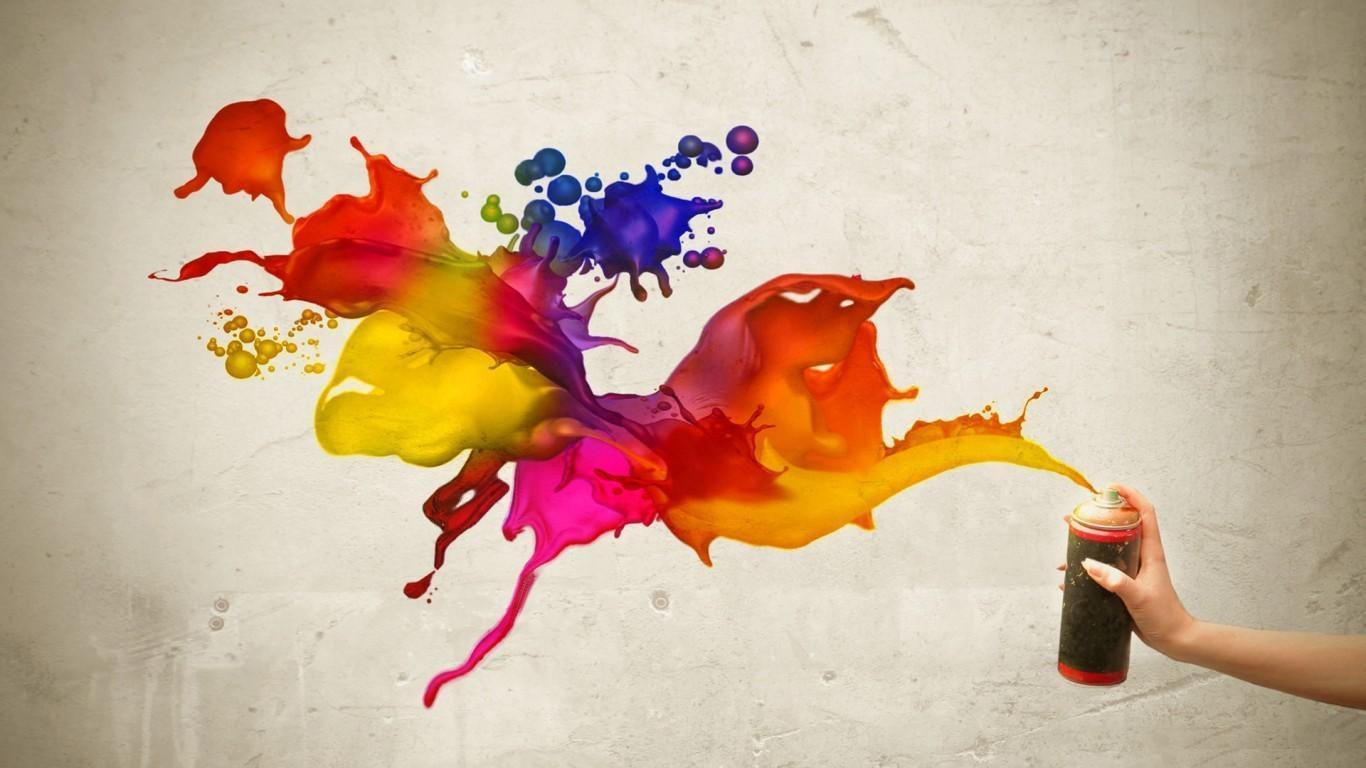 Colourful Spray Abstract HD Wallpaper. High Definition Wallpaper