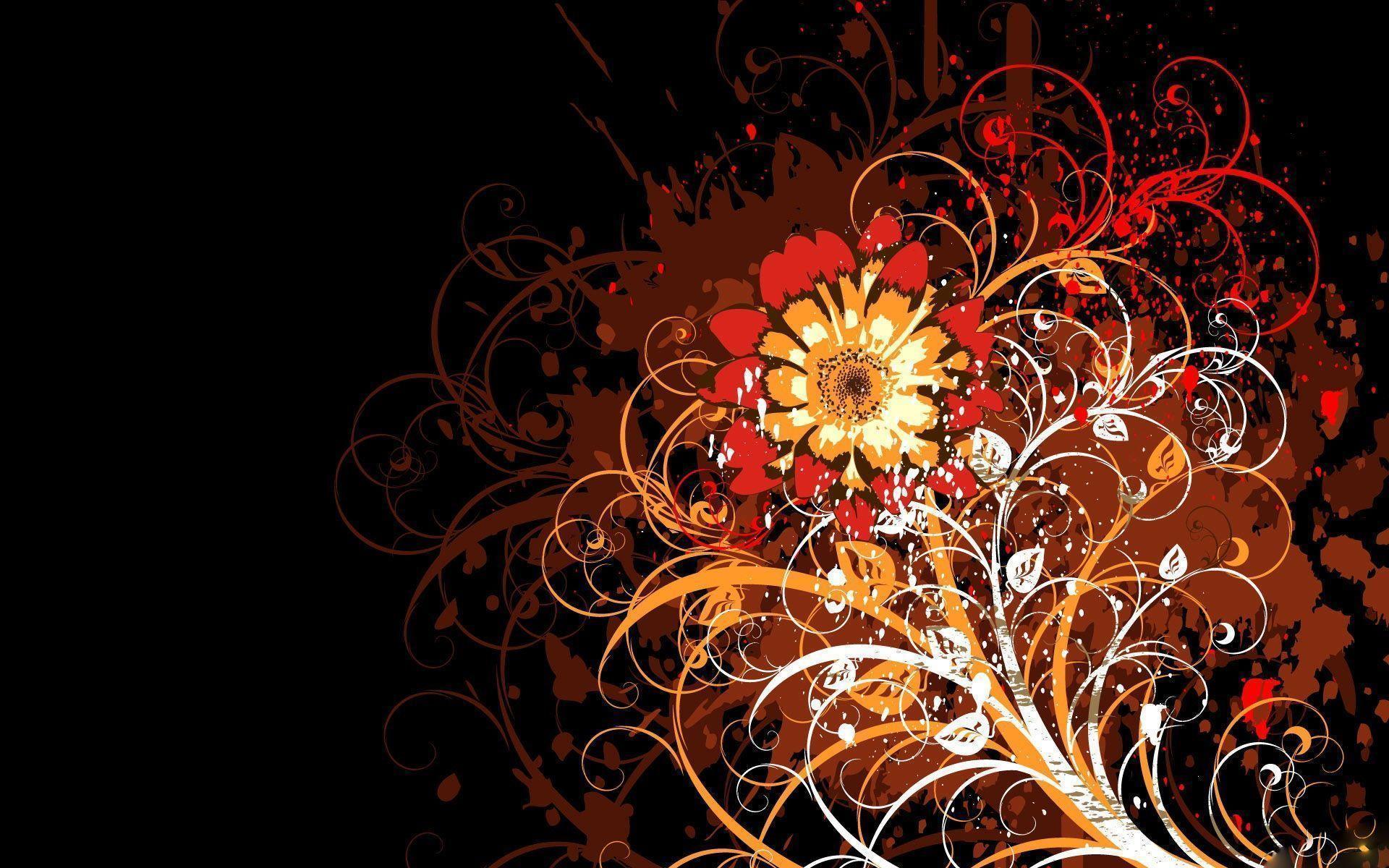 Flower Vector Wallpaper Full HD