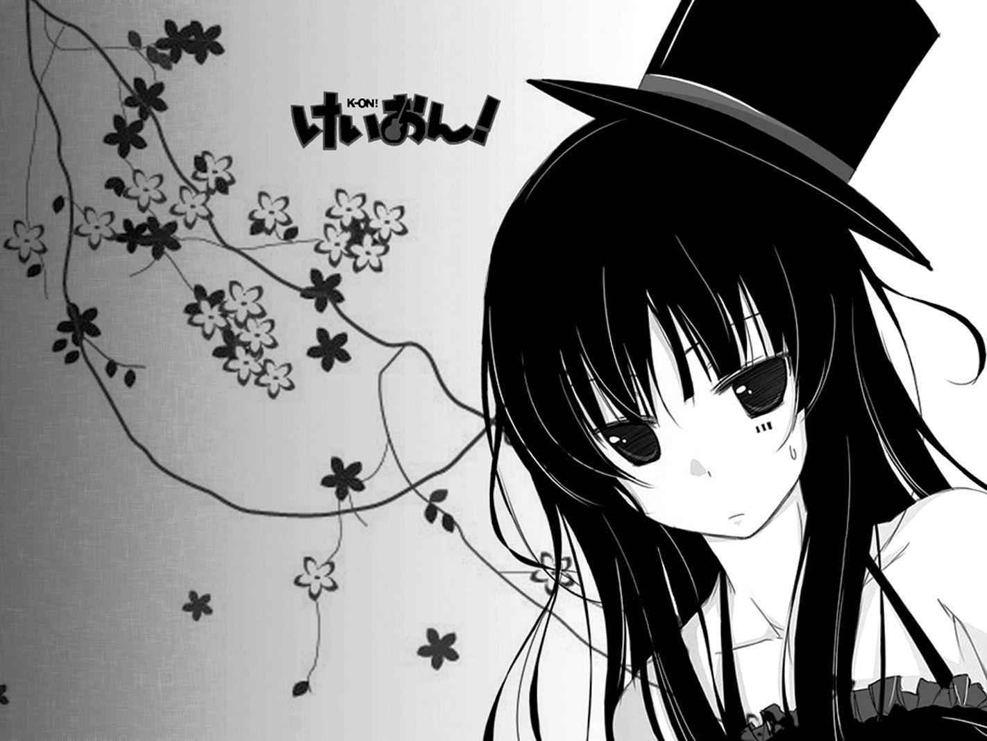 Download Bright Anime Princesses Black And White Wallpaper