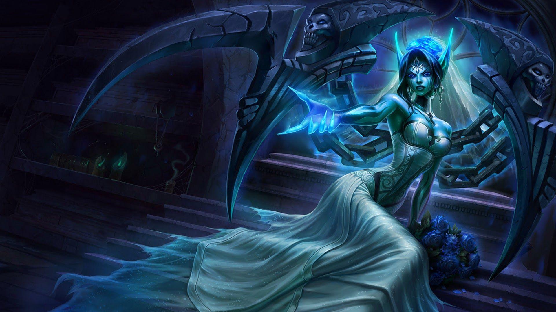 Ghost Bride Morgana LoL Splash 8q HD Wallpaper