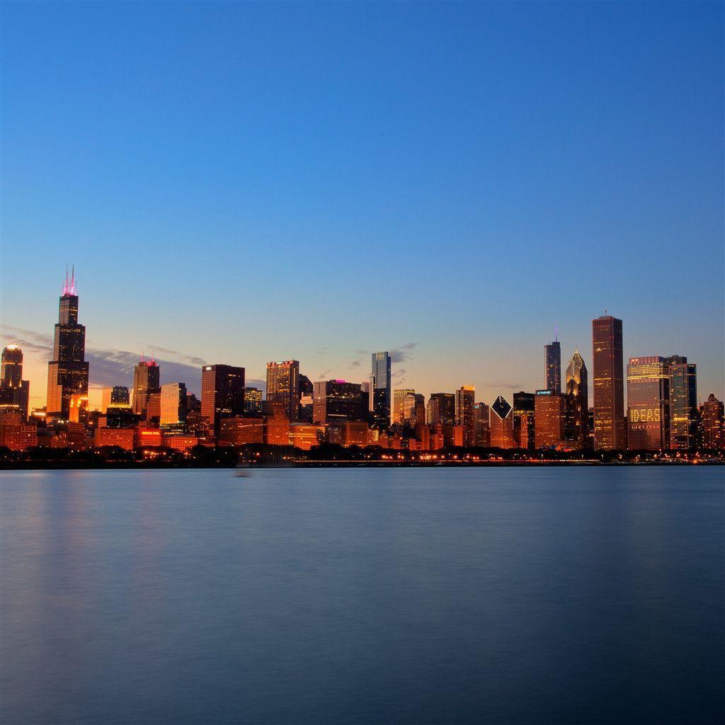 Chicago Skyline iPad Air Wallpaper Download. iPhone Wallpaper