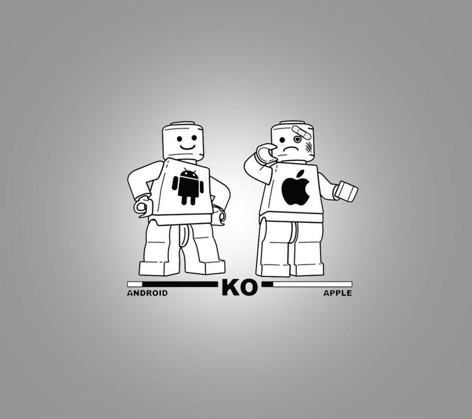 Android vs Apple Lego Exclusive HD Wallpaper