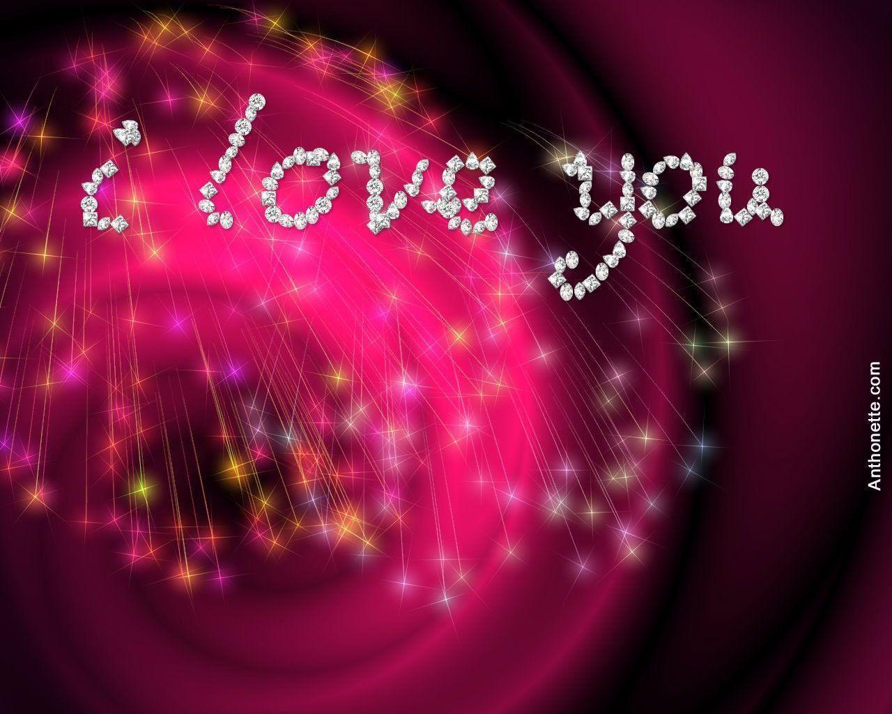 Wallpaper For > I Love You Background