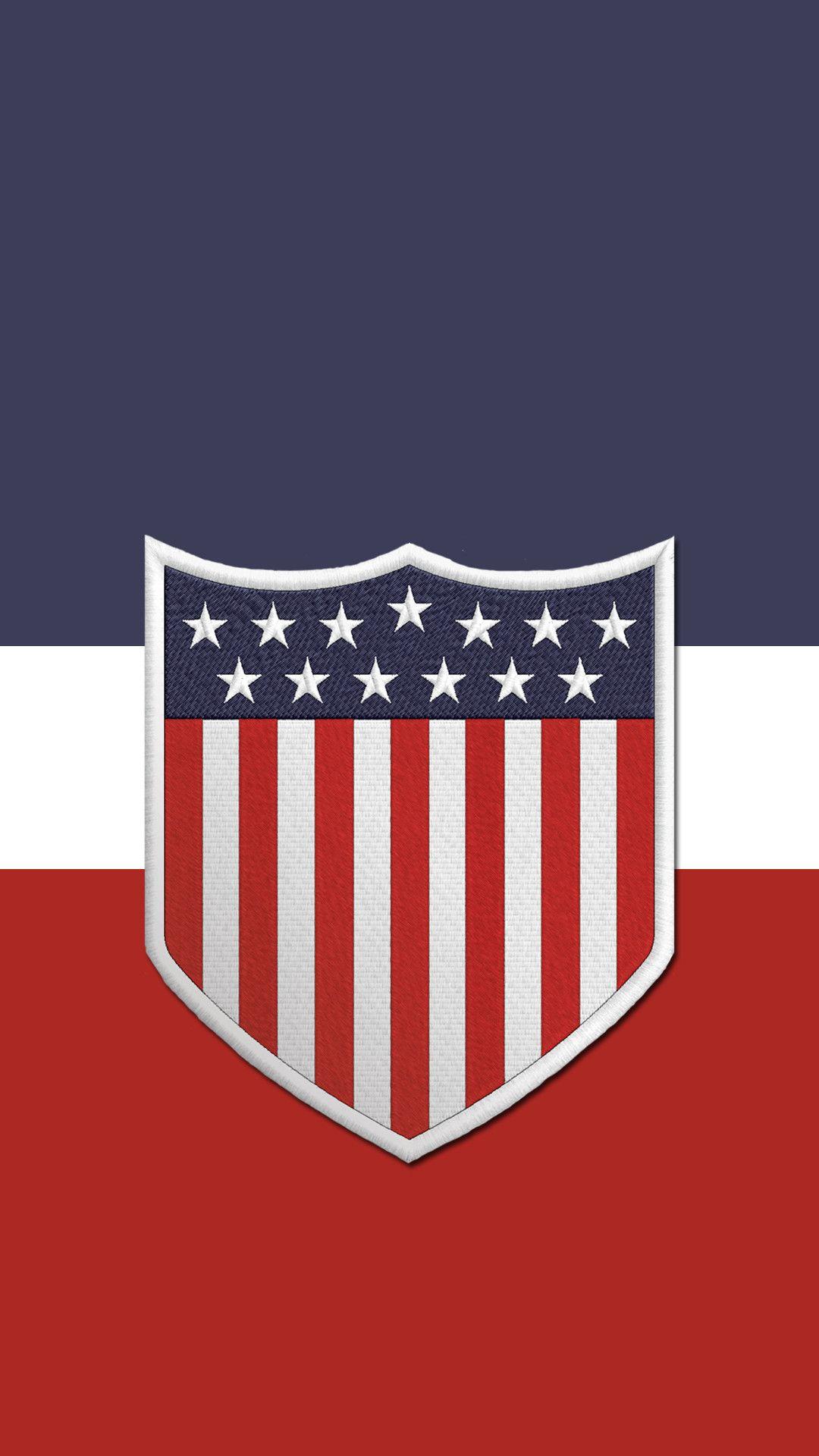 Another US soccer phone wallpaper. Centennial crest this time
