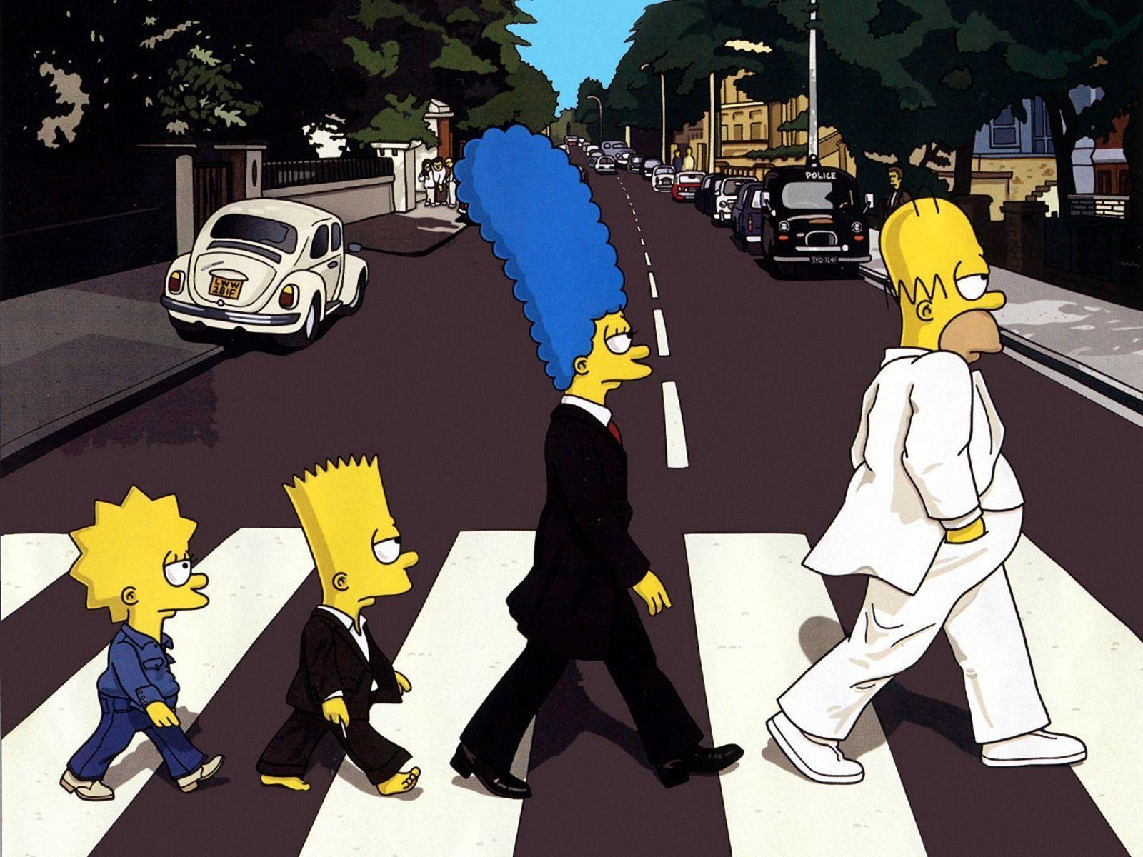 The Simpsons Abbey Road Wallpaper