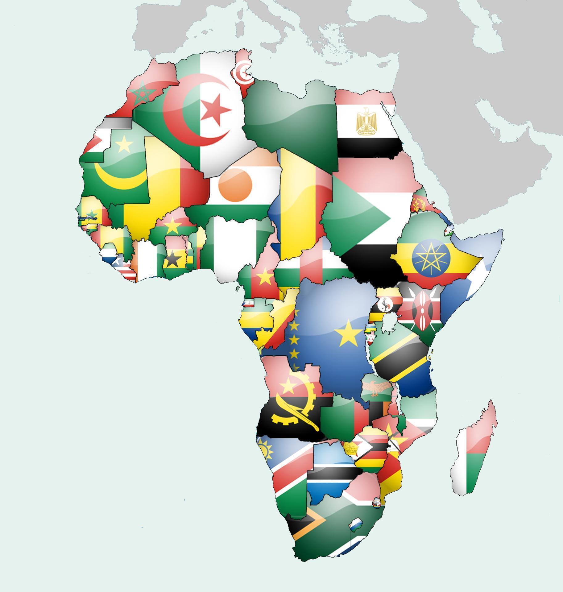 Africa Flag Map By Lg Studio