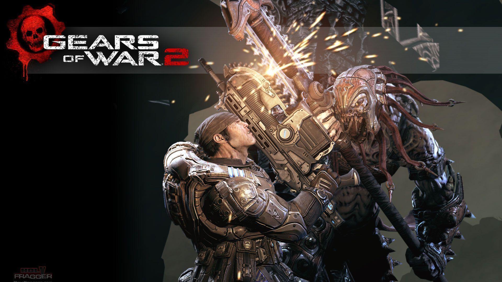 Gears Of War 2 Chainsaw Duel 1920x1080 HD Image Games