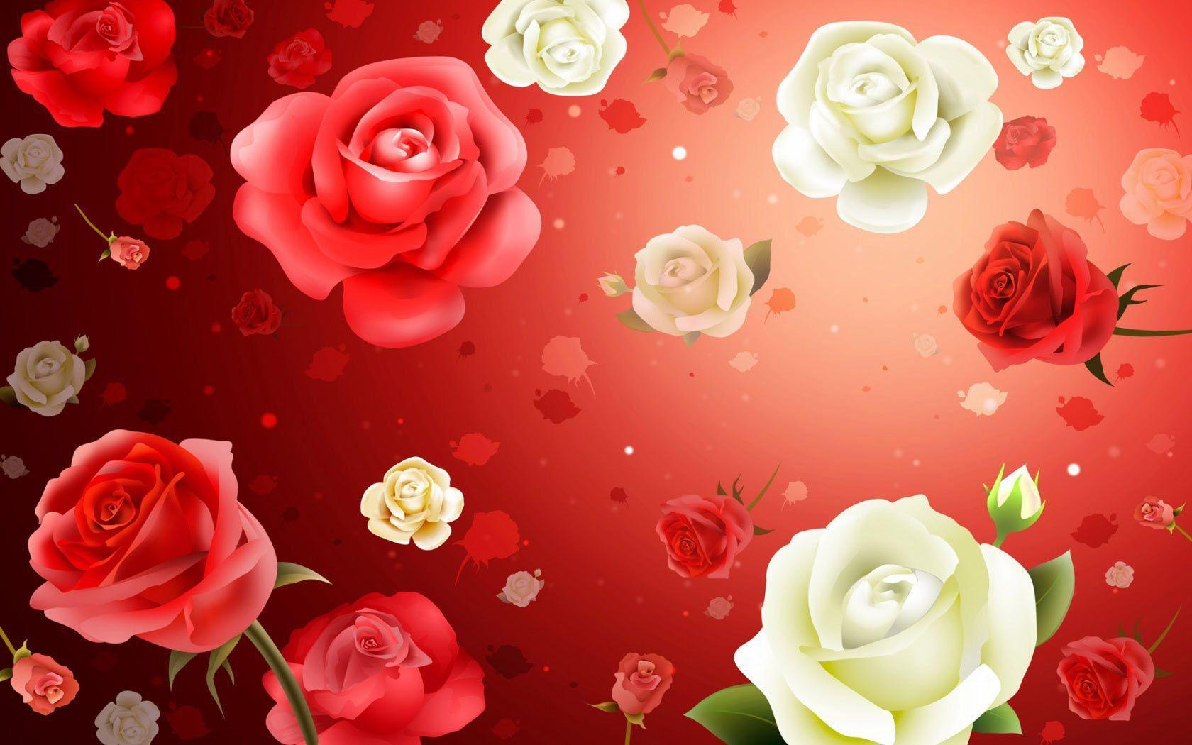 Roses flowers background Windows 7 Desktop Wallpaper. High