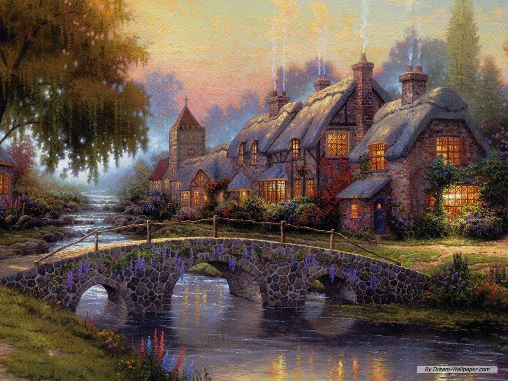 Thomas Kinkade Spring Wallpaper