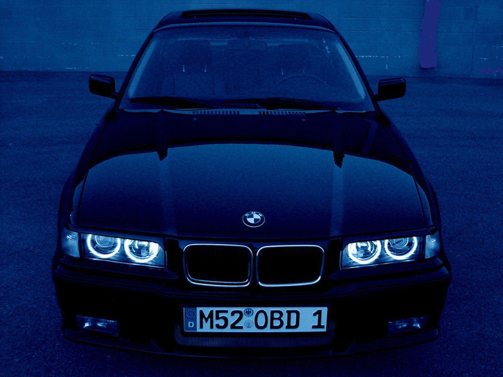 BMW black cars front e36 wallpaperx1200