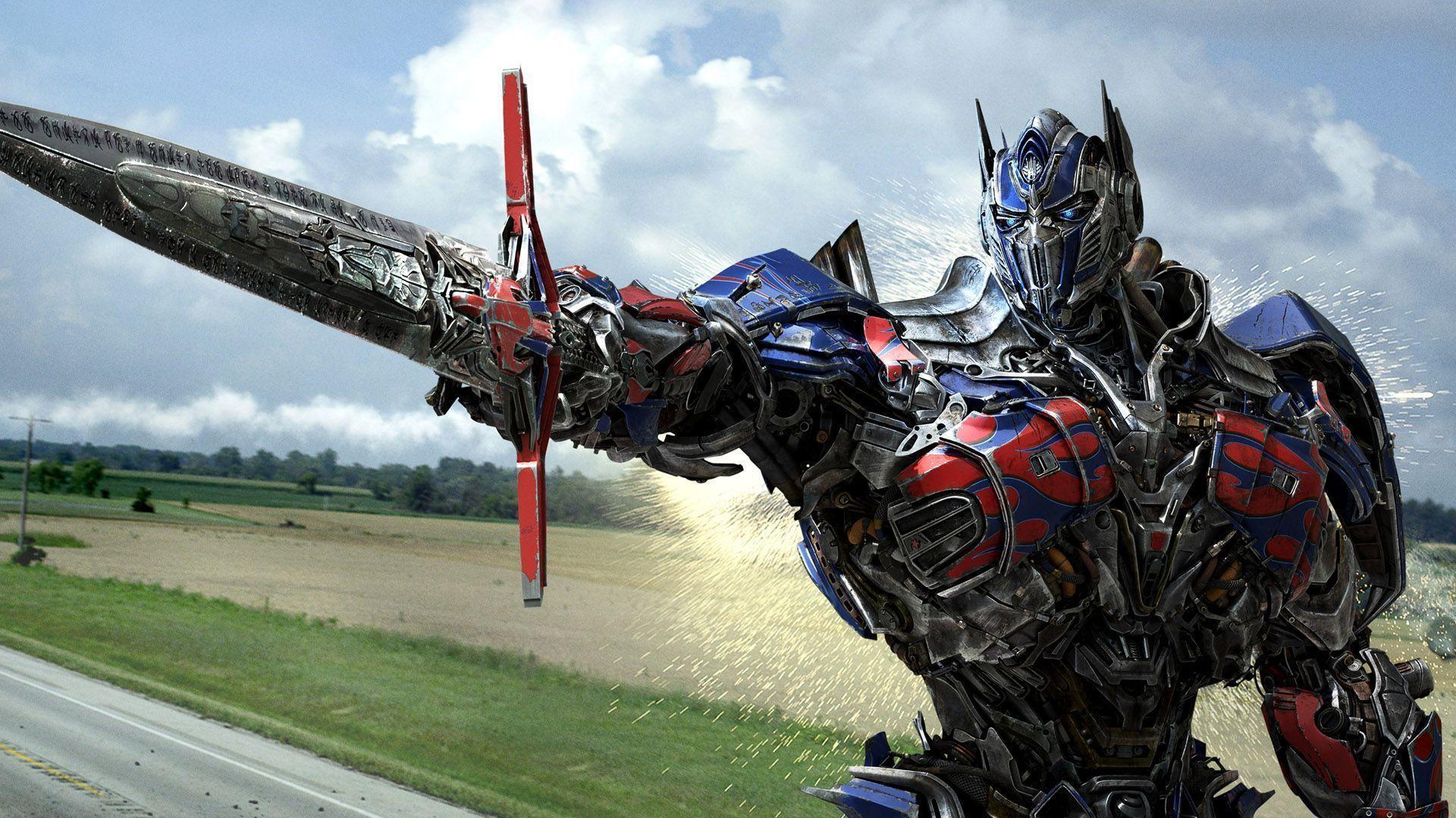 Optimus Prime Sword Close Up In Transformers 4 Wallpaper Wide or
